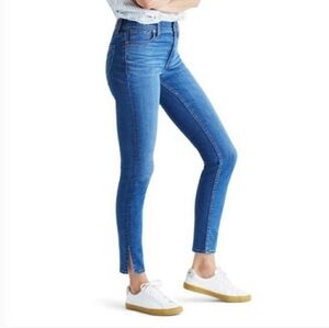 Madewell 9” High Rise Skinny Jeans Ankle Slit in Bonita Wash Size 25